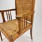 Moderner Stuhl aus Eiche und Binsengeflecht, 1950er 4