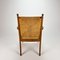 Moderner Stuhl aus Eiche und Binsengeflecht, 1950er 5