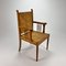 Modernist Oak and Rush Chair, 1950s, Image 8