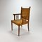 Moderner Stuhl aus Eiche und Binsengeflecht, 1950er 1