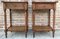 20th Century French Walnut Nightstands with Drawers and Shelves, Set of 2 2