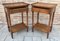 20th Century French Walnut Nightstands with Drawers and Shelves, Set of 2 3
