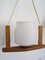 Scandinavian Oak and Opalin Glass Suspension 2