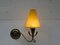 Lampada da parete vintage in ottone, anni '50, Immagine 6