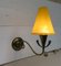 Vintage Wandlampe aus Messing, 1950er 3