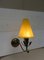 Lampada da parete vintage in ottone, anni '50, Immagine 5