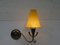 Vintage Wandlampe aus Messing, 1950er 4