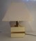 Ivory Colored Epoxy Cube Table Lamp from Bicchielli Italy 13