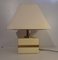 Ivory Colored Epoxy Cube Table Lamp from Bicchielli Italy 1