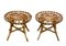 Bamboo and Rattan Stools by Franco Albini, Italy, 1960s, Set of 2 2