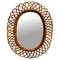 Oval Rattan & Bamboo Wall Mirror by Franco Albini, Italy, 1960s 1