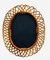 Oval Rattan & Bamboo Wall Mirror by Franco Albini, Italy, 1960s 3