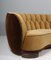 Danish Cabinetmaker Velvet Banana Sofa, 1940s 4