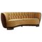 Danish Cabinetmaker Velvet Banana Sofa, 1940s 1