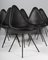 Sedie da pranzo nr. 3110 in pelle nera di Arne Jacobsen per Fritz Hansen, Immagine 3