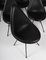 Schwarze Modell 3110 Esszimmerstühle aus Anilinleder von Arne Jacobsen für Fritz Hansen 4