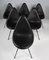 Schwarze Modell 3110 Esszimmerstühle aus Anilinleder von Arne Jacobsen für Fritz Hansen 1