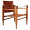 Sadle Leather Safari Chair from Aaage Bruru & Son, 1960s 1