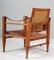 Sadle Leather Safari Chair from Aaage Bruru & Son, 1960s 8