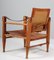 Sadle Leder Safari Stuhl von Aaage Bruru & Son, 1960er 8