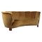 Danish Cabinetmaker Velvet Banana Sofa, 1940s, Image 1