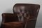 Club chair in pelle nera, Danimarca, anni '40, set di 2, Immagine 3