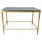 Mid-Century Marble and Gilt Brass Coffee Table from Maison Jansen, France 1