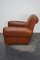 Vintage French Cognac Leather Club Chair, 1940s, Image 8