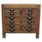French Pine Rustic Apothecary Workshop Cabinet, 1950s, Image 1