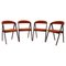 Denmark Teak Compass Dining Chairs by Kai Kristiansen, 1960s, Set of 4 1