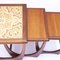Nest of Three Teak and Afrormosia Tile Topped Coffee Tables, 1960s, Set of 3 3