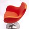 Mid-Century Orange/Red Italian Swivel Chair, 1960s 4