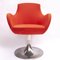 Mid-Century Orange/Red Italian Swivel Chair, 1960s, Image 5