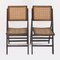 Vintage Rattan Fold Up Chairs, 1970s, Set of 2 1