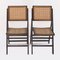 Vintage Rattan Fold Up Chairs, 1970s, Set of 2, Image 1