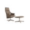 Beige Leather Züco Armchair with Footstool from 4+ Relax AA08 1