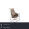 Beige Leather Züco Armchair with Footstool from 4+ Relax AA08 2