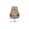 Beige Leather Züco Armchair with Footstool from 4+ Relax AA08 5