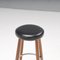 Leather and Walnut Ch56 Bar Stools by Hans J Wegner for Carl Hansen, Set of 5, Image 8