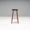 Tabourets de Bar Ch56 en Cuir et Noyer par Hans J Wegner pour Carl Hansen, Set de 5 7