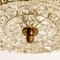 Brass, Glass and Acrylic Pearls Flush Mount in the style of Emil Stejnar, 1950s, Image 8