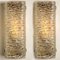 Rectangular Wave Glass and Brass Wall Lights by J.T. Kalmar, Austria, 1960s, Image 5