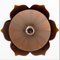 Flower-Shaped Opaque Brown Glass Pendant Lamp from Peill & Putzler, Europe, 1970, Image 4