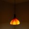 Flower-Shaped Opaque Brown Glass Pendant Lamp from Peill & Putzler, Europe, 1970, Image 16