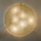 Große dicke handgefertigte Einbau- oder Wandlampe aus Eisglas & Chrom von Hillebrand, 1965 10