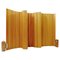 Mid-Century Italian Tambour Screen Room Divider in Solid Golden Mahogany & Rosso, Image 1