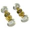 Double Boutons de Porte Ronds en Acrylique et Laiton, Set de 2 2