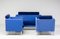 Blue East Side Sofa and Lounge Chairs by Ettore Sottsass for Knoll, Set of 3 6