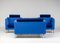 Blue East Side Sofa and Lounge Chairs by Ettore Sottsass for Knoll, Set of 3 2