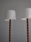 Scandinavian Turned Oak Floor Lamps, 1950s, Set of 2 6